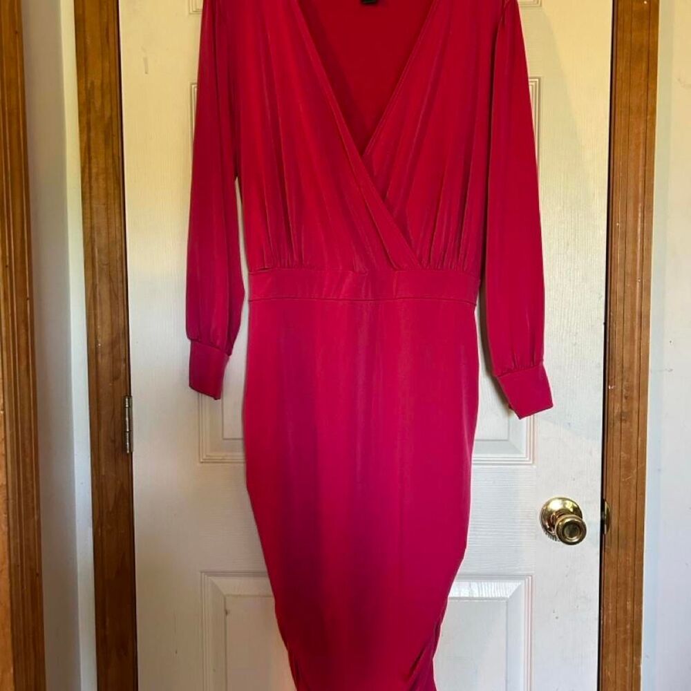 Ashley-stewart Women's Red and Pink Dress